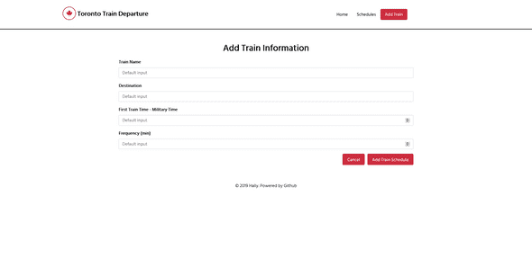 add train page